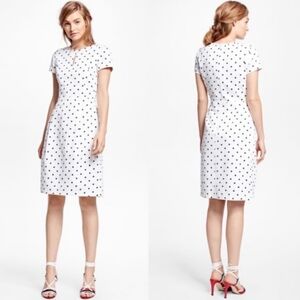 Brooks Brothers Red Fleece Polka Dot Dress size 4